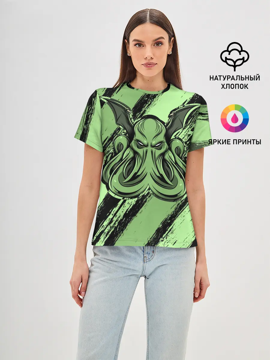 Женская базовая футболка / Ктулху