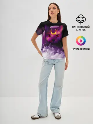 Женская базовая футболка / КОСМОС КИСЫ