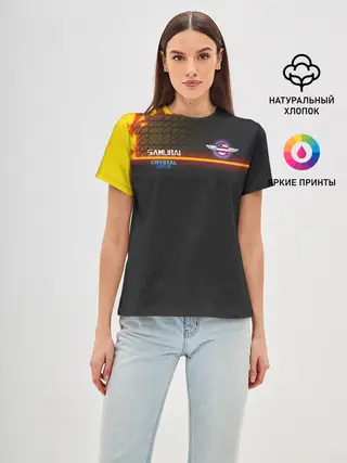 Женская базовая футболка / CYBERPUNK 2077 SAMURAI