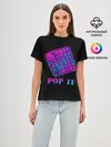 Женская базовая футболка / НЕОНОВЫЙ POP it