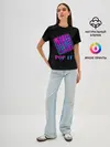 Женская базовая футболка / НЕОНОВЫЙ POP it