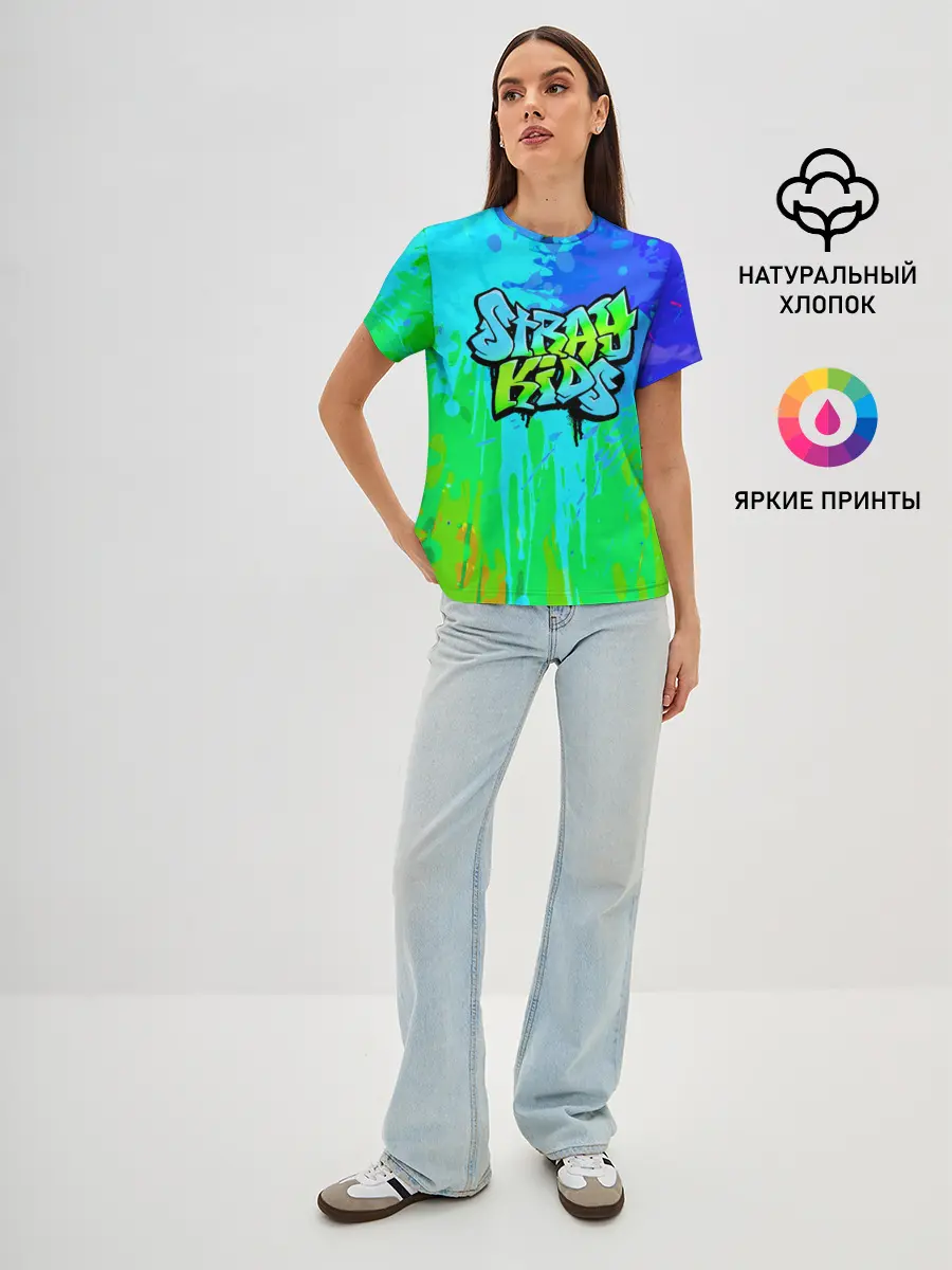 Женская базовая футболка / Stray Kids
