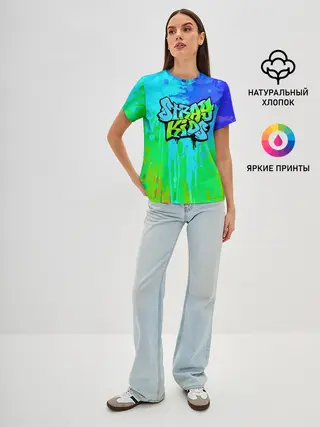 Женская базовая футболка / Stray Kids