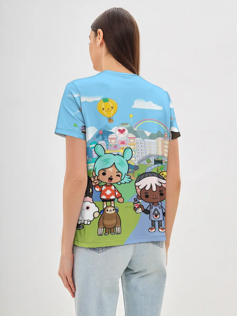 Женская базовая футболка / Toca Boca | Тока бока Рита, Зик, Нари, Леон