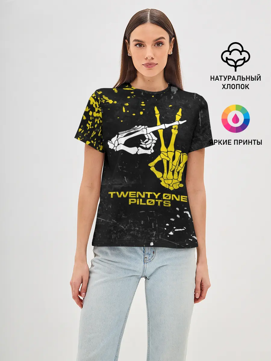 Женская базовая футболка / TOP - Skeleton Clique