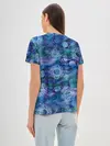 Женская базовая футболка / Абстракция - акварельный узор