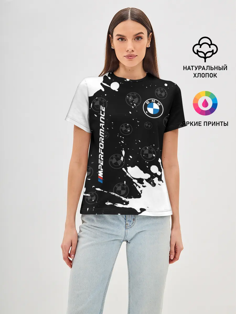Женская базовая футболка / BMW / БМВ