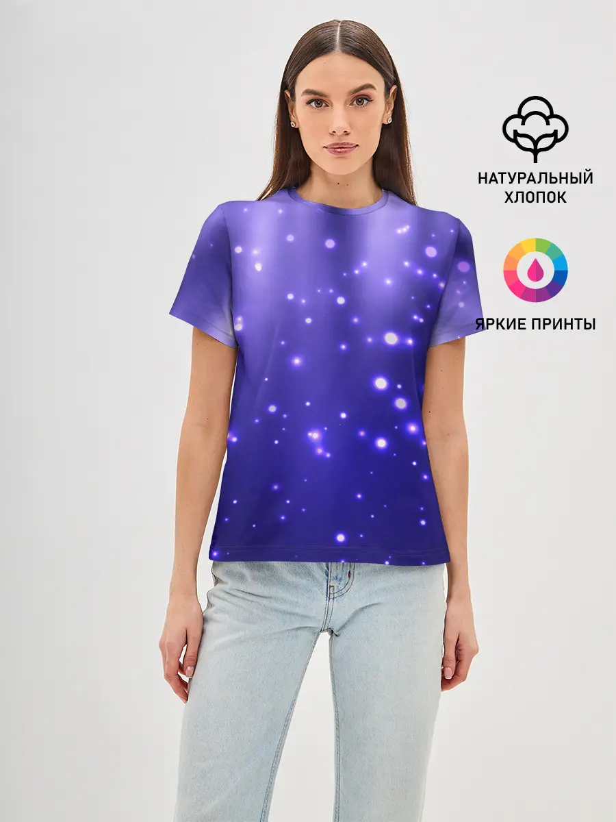 Женская базовая футболка / Мерцающие Светлячки