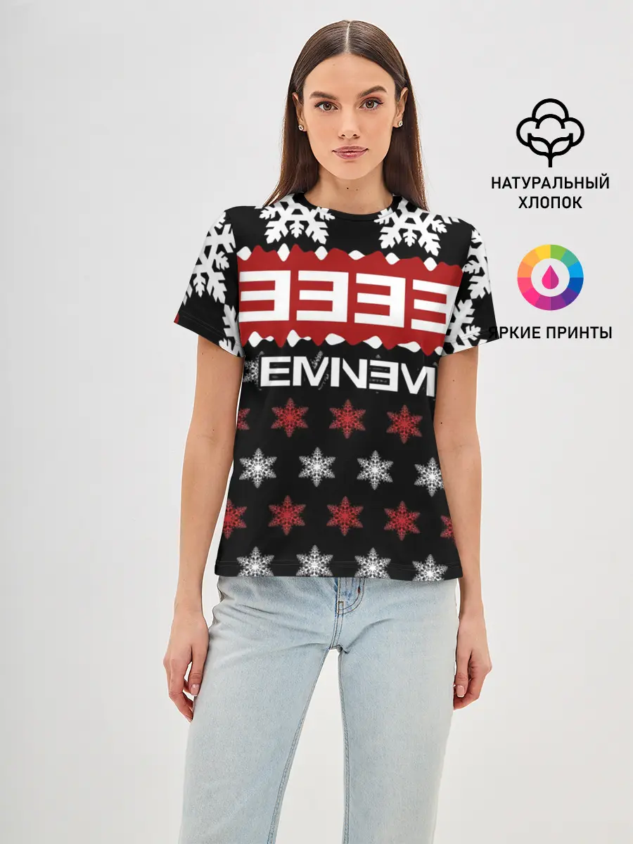 Женская базовая футболка / Праздничный Eminem