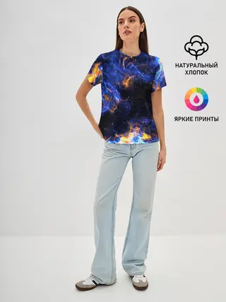 Женская базовая футболка / Космос