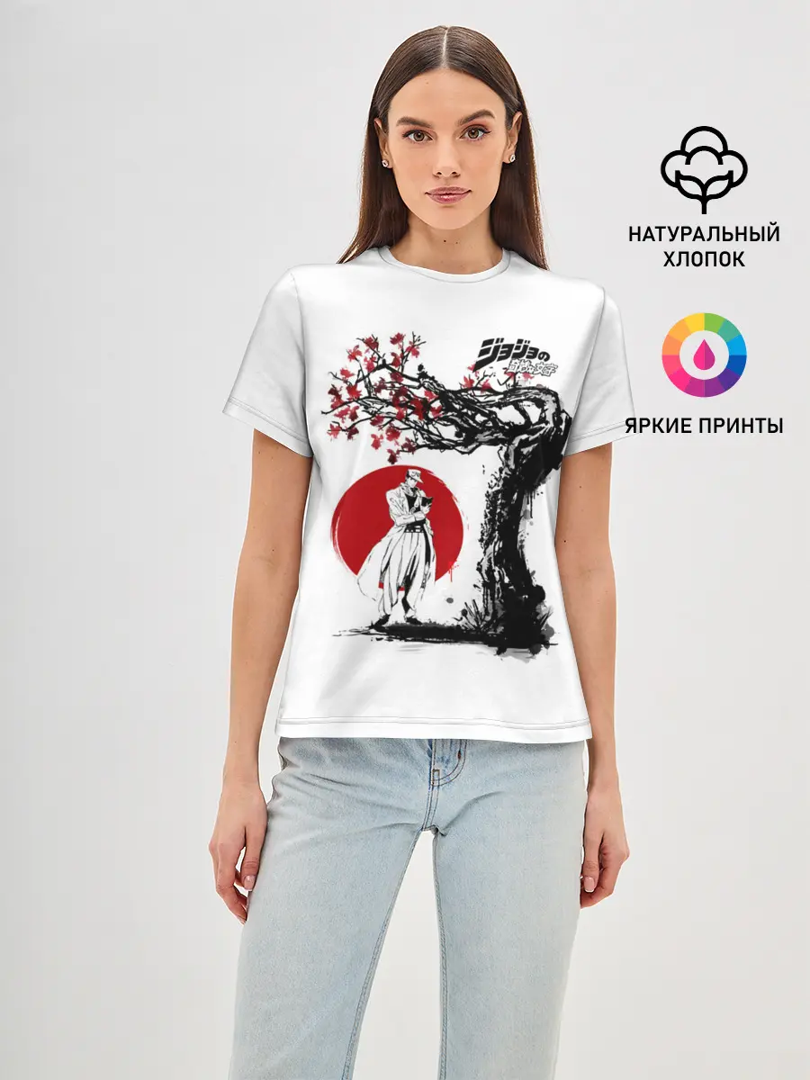 Женская базовая футболка / Дзётаро сакура