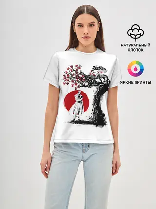 Женская базовая футболка / Дзётаро сакура