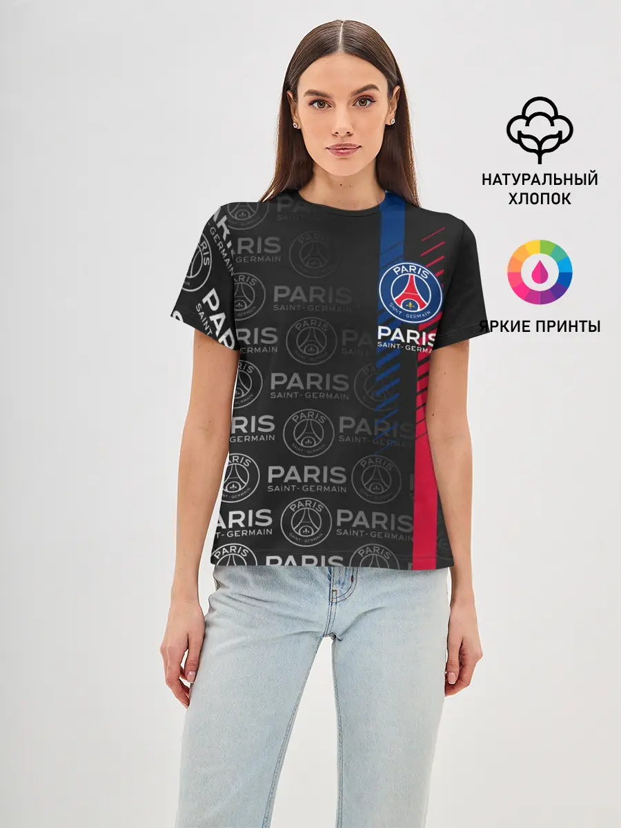 Женская базовая футболка / ФК ПСЖ / PARIS SAINT GERMAIN