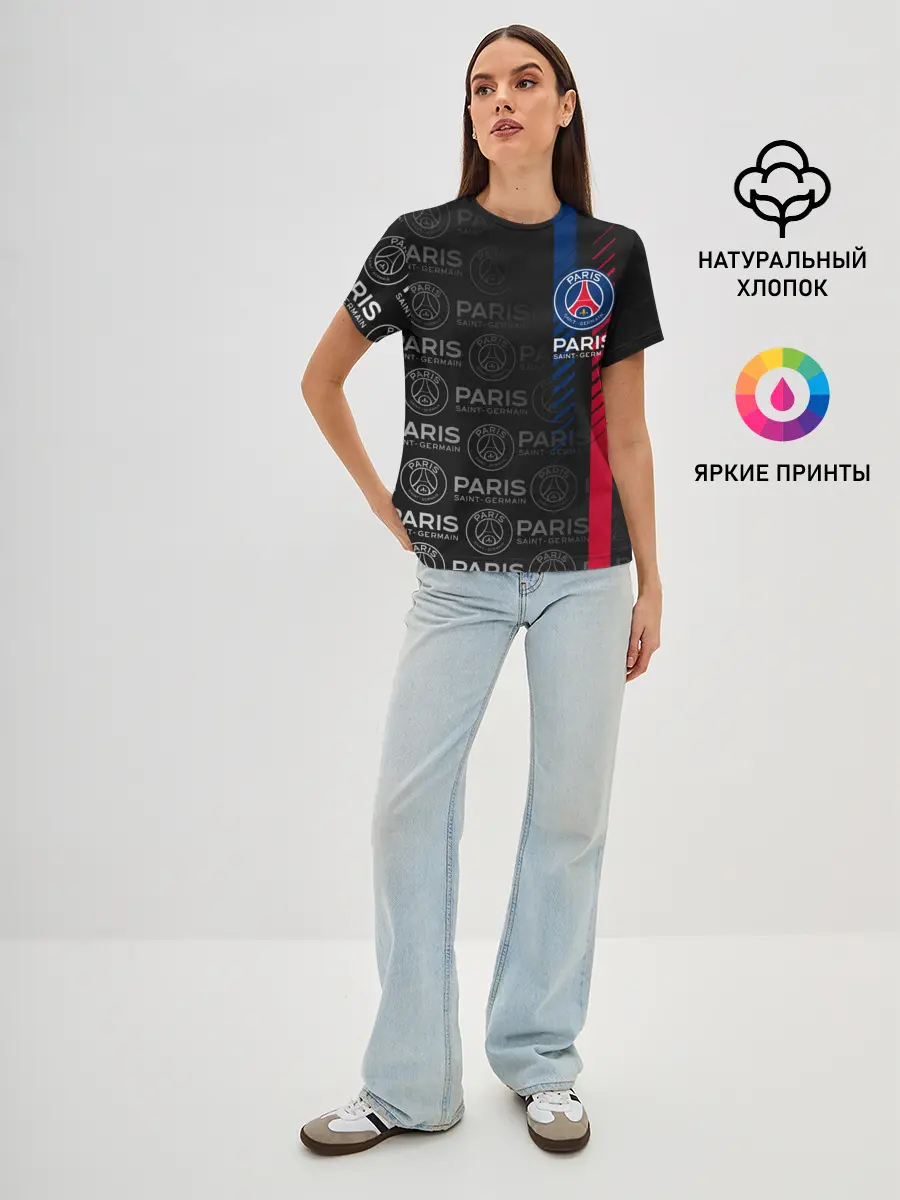 Женская базовая футболка / ФК ПСЖ / PARIS SAINT GERMAIN