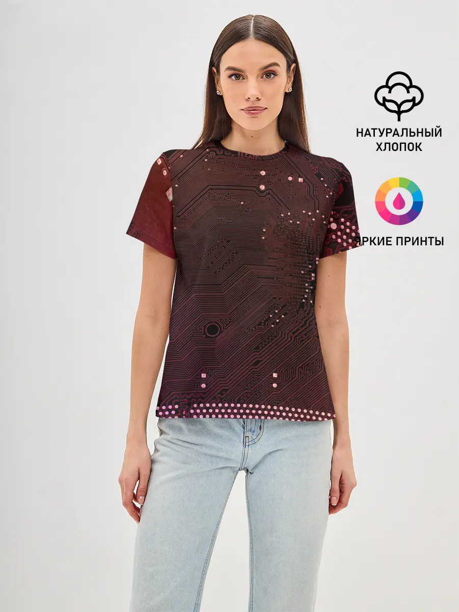 Женская базовая футболка / МАТЕРИНСКАЯ ПЛАТА