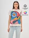 Женская базовая футболка / Абстракция полет фантазии