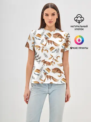 Женская базовая футболка / Лиса