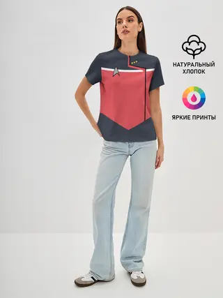 Женская базовая футболка / Звездный костюм № 1