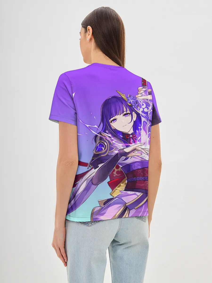 Женская базовая футболка / Genshin Impact, Сёгун Райдэн