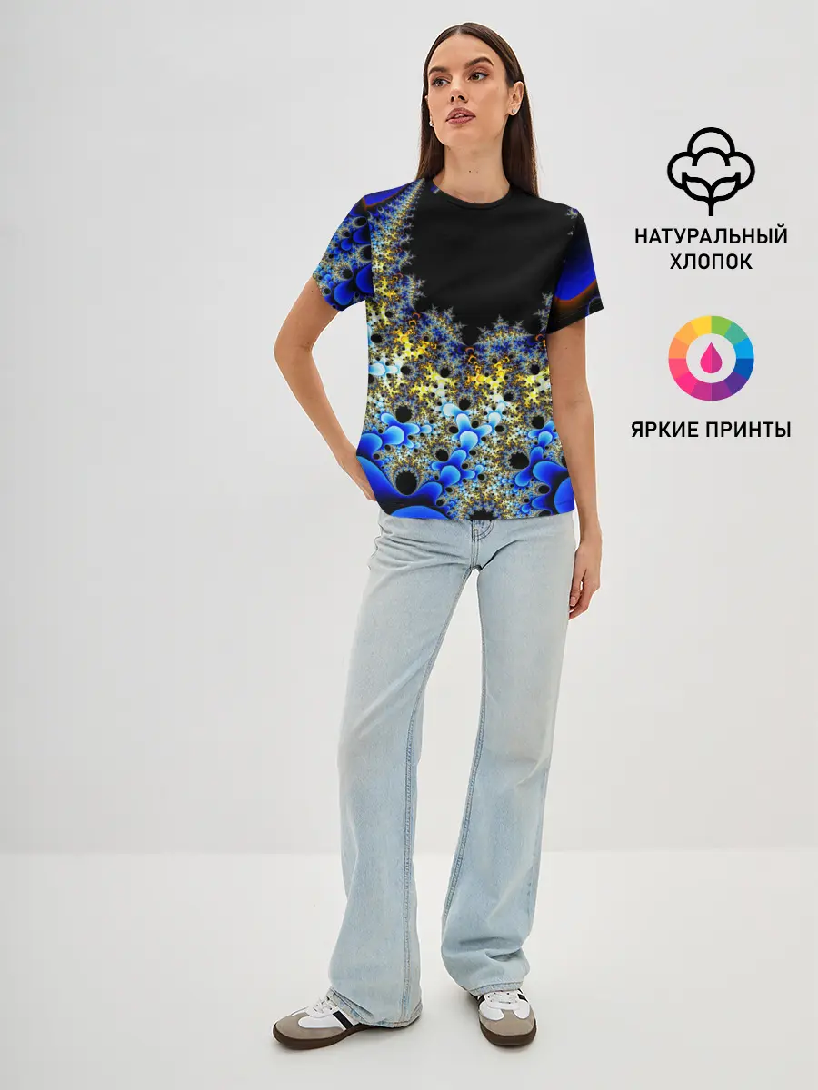 Женская базовая футболка / Фрактальная материя l Fractal