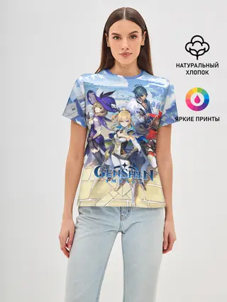 Женская базовая футболка / Genshin Impact: Ци Ци.