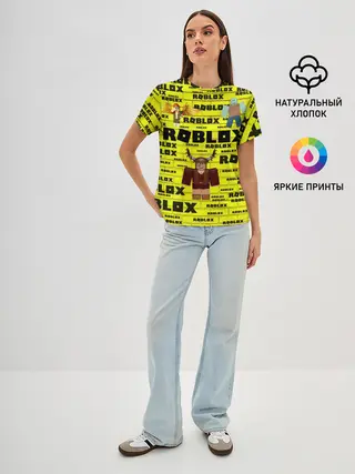 Женская базовая футболка / роблокс