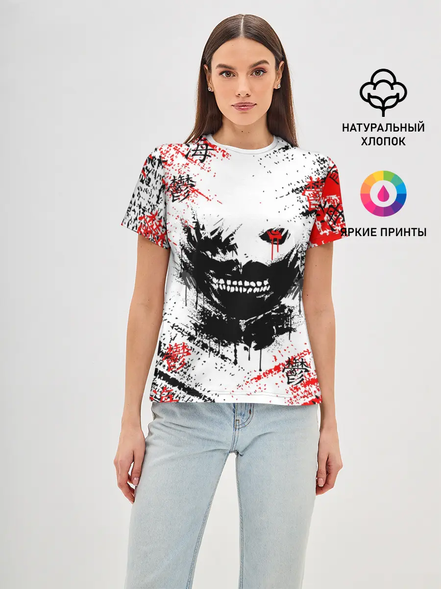 Женская базовая футболка / Силует Токийского Гуля