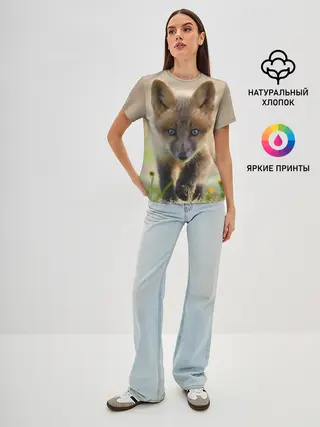 Женская базовая футболка / Лисичка