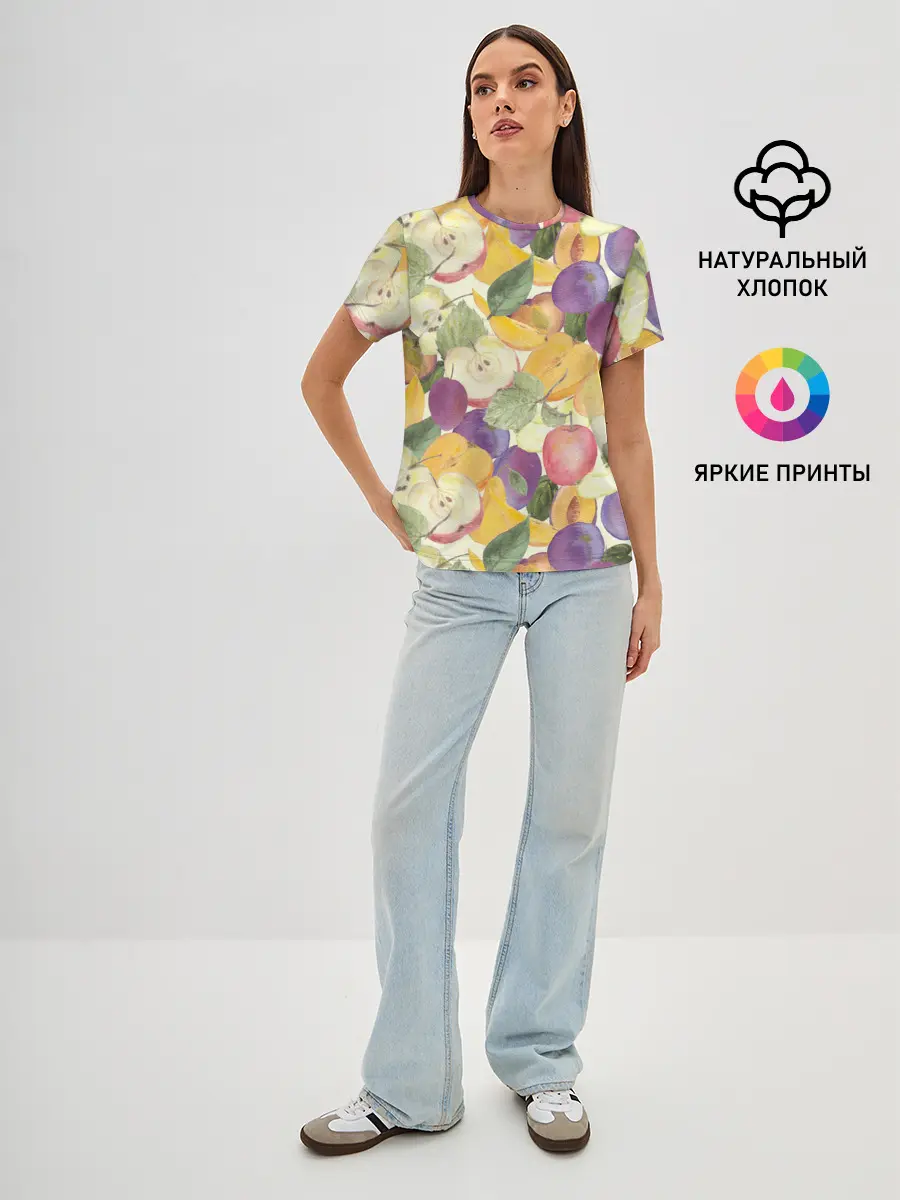 Женская базовая футболка / Фрукты. Фруктовый сад