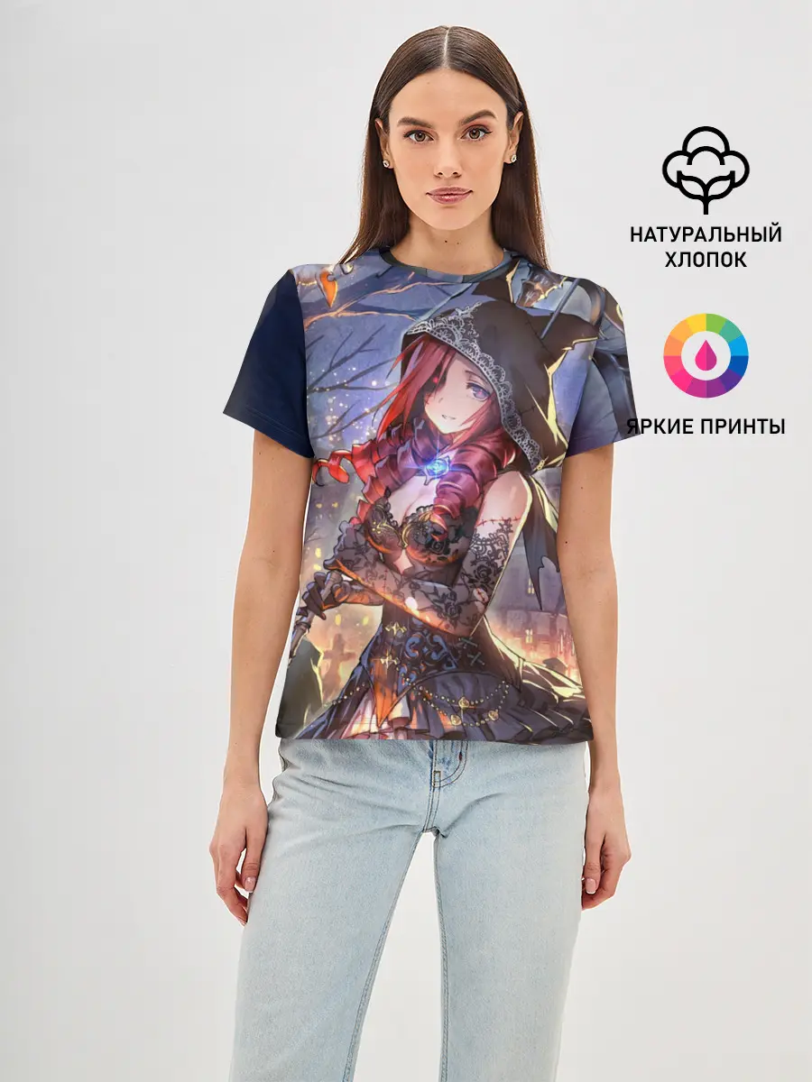 Женская базовая футболка / Однокрылый демон Амира