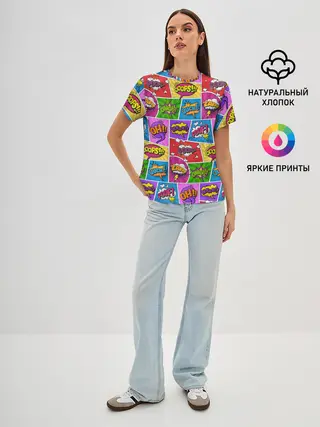 Женская базовая футболка / Pop art