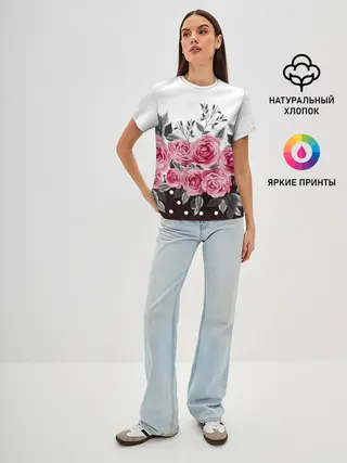 Женская базовая футболка / Rose Trend