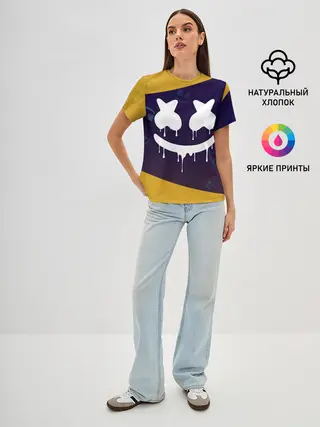 Женская базовая футболка / MARSHMELLO / МАРШМЕЛЛОУ