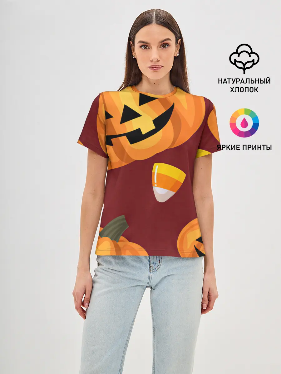 Женская базовая футболка / Сладкие хэллоуин