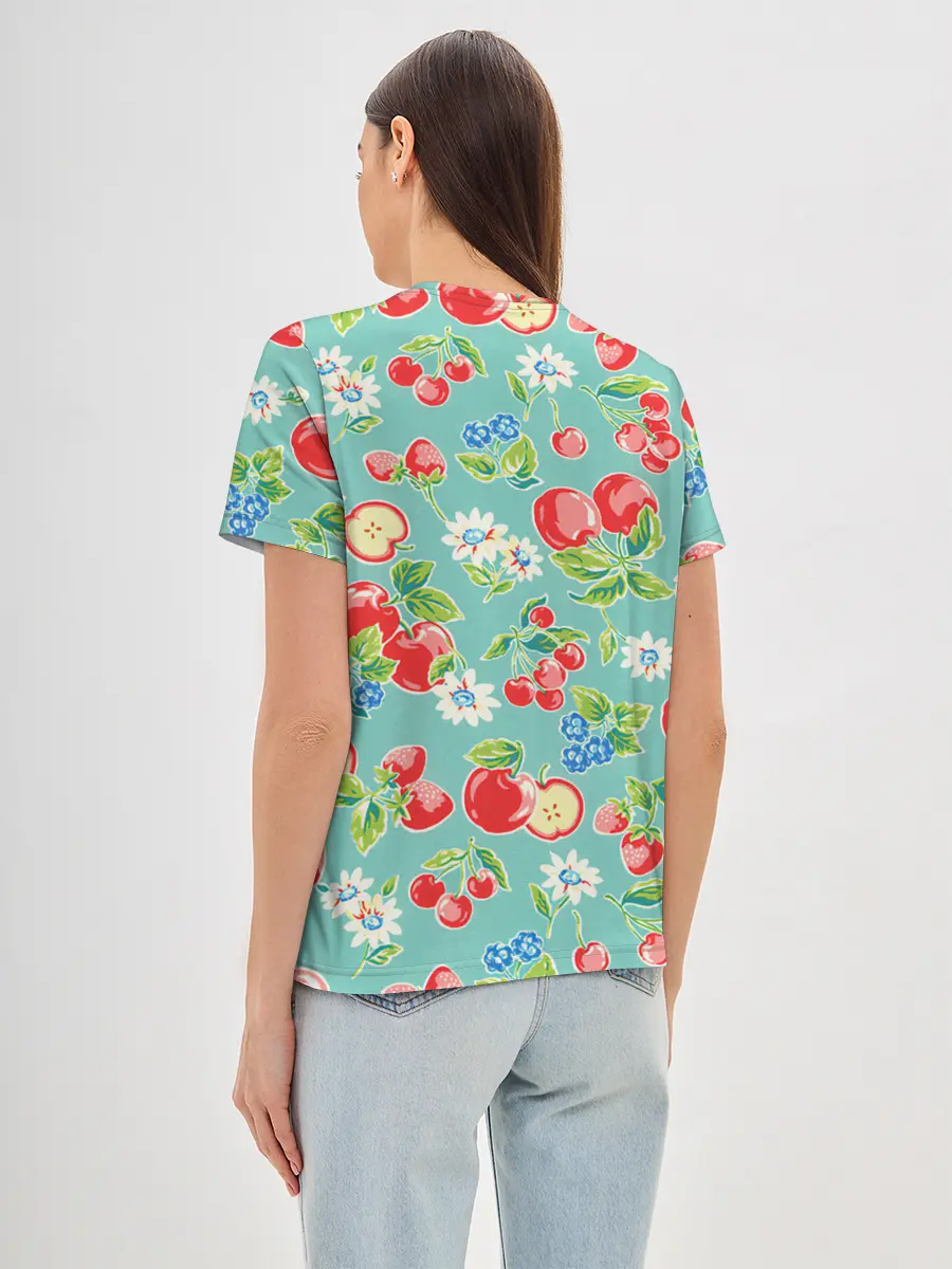 Женская базовая футболка / Яркое лето