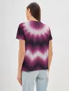 Женская базовая футболка / Черно-пурпурный калейдоскоп