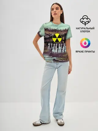 Женская базовая футболка / S.T.A.L.K.E.R НИКИТА