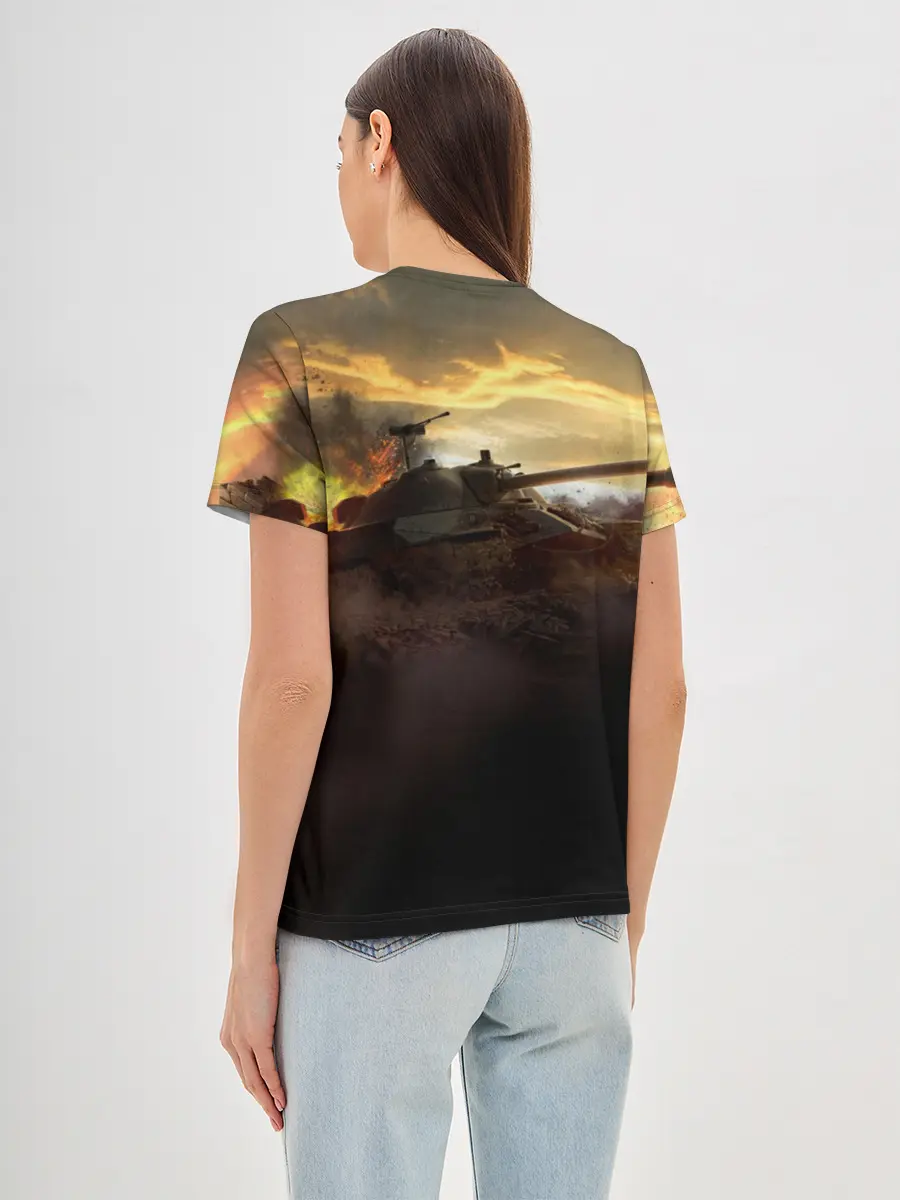 Женская базовая футболка / танк на закате