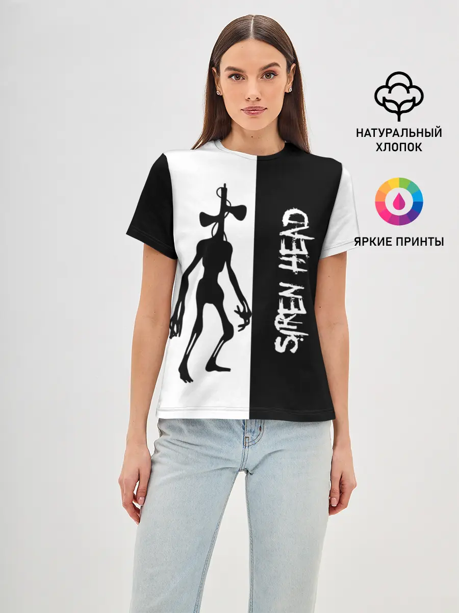 Женская базовая футболка / Сиреноголовый/Siren Head