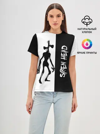 Женская базовая футболка / Сиреноголовый/Siren Head