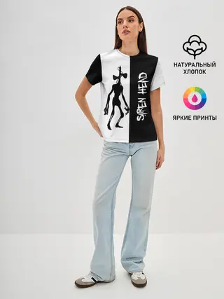 Женская базовая футболка / Сиреноголовый/Siren Head