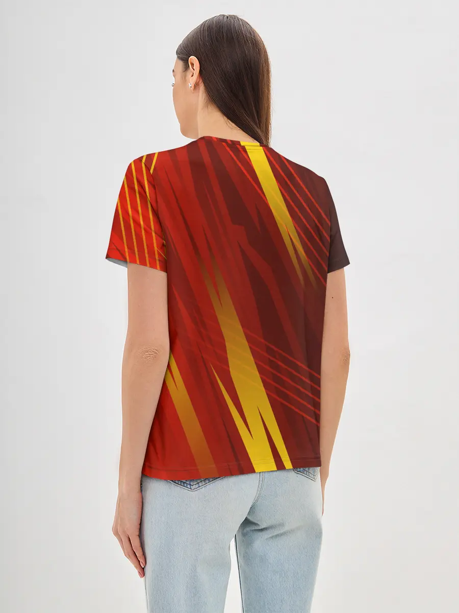 Женская базовая футболка / Red sport style