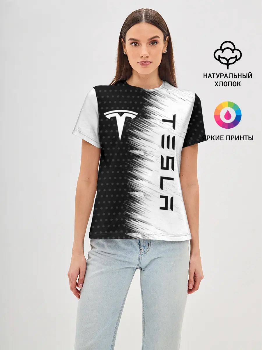 Женская базовая футболка / TESLA