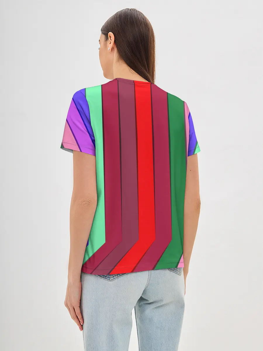 Женская базовая футболка / радуга