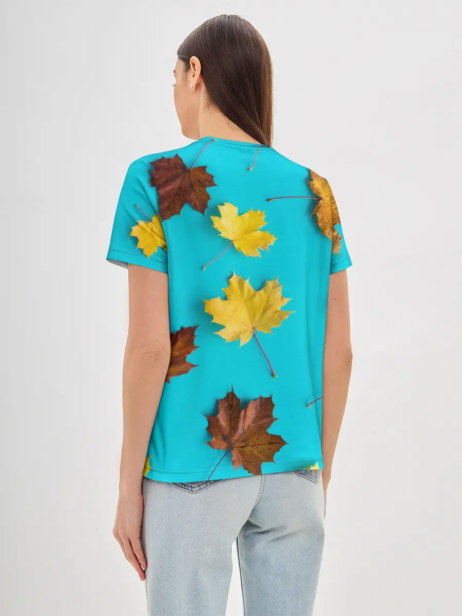 Женская базовая футболка / Кленовый листочек