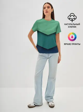 Женская базовая футболка / Текстура бумаги