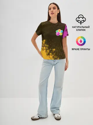 Женская базовая футболка / Симпл Димпл - Краска