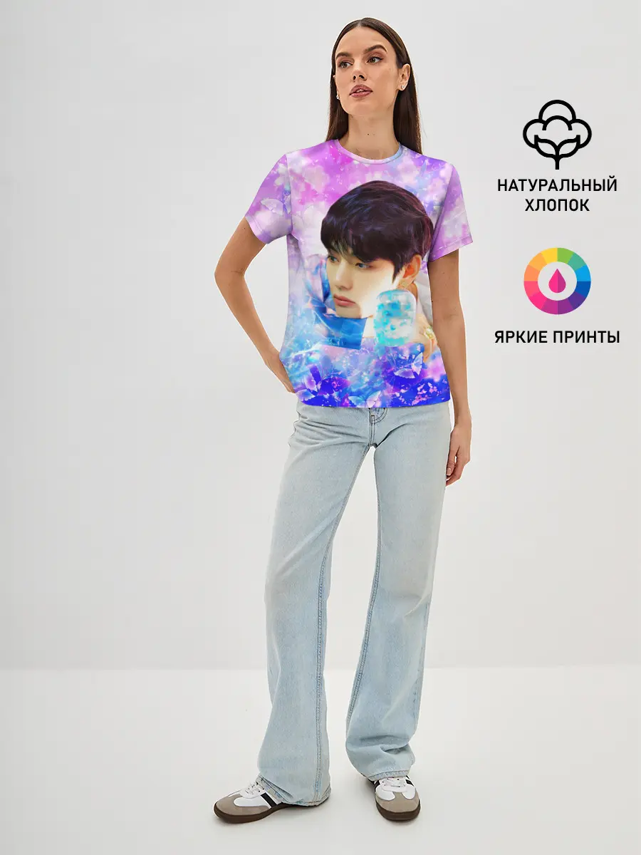 Женская базовая футболка / БТС 2020 Season Greeting Ви V