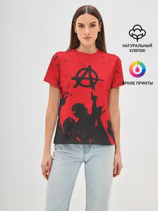 Женская базовая футболка / АНАРХИЯ | СВОБОДА