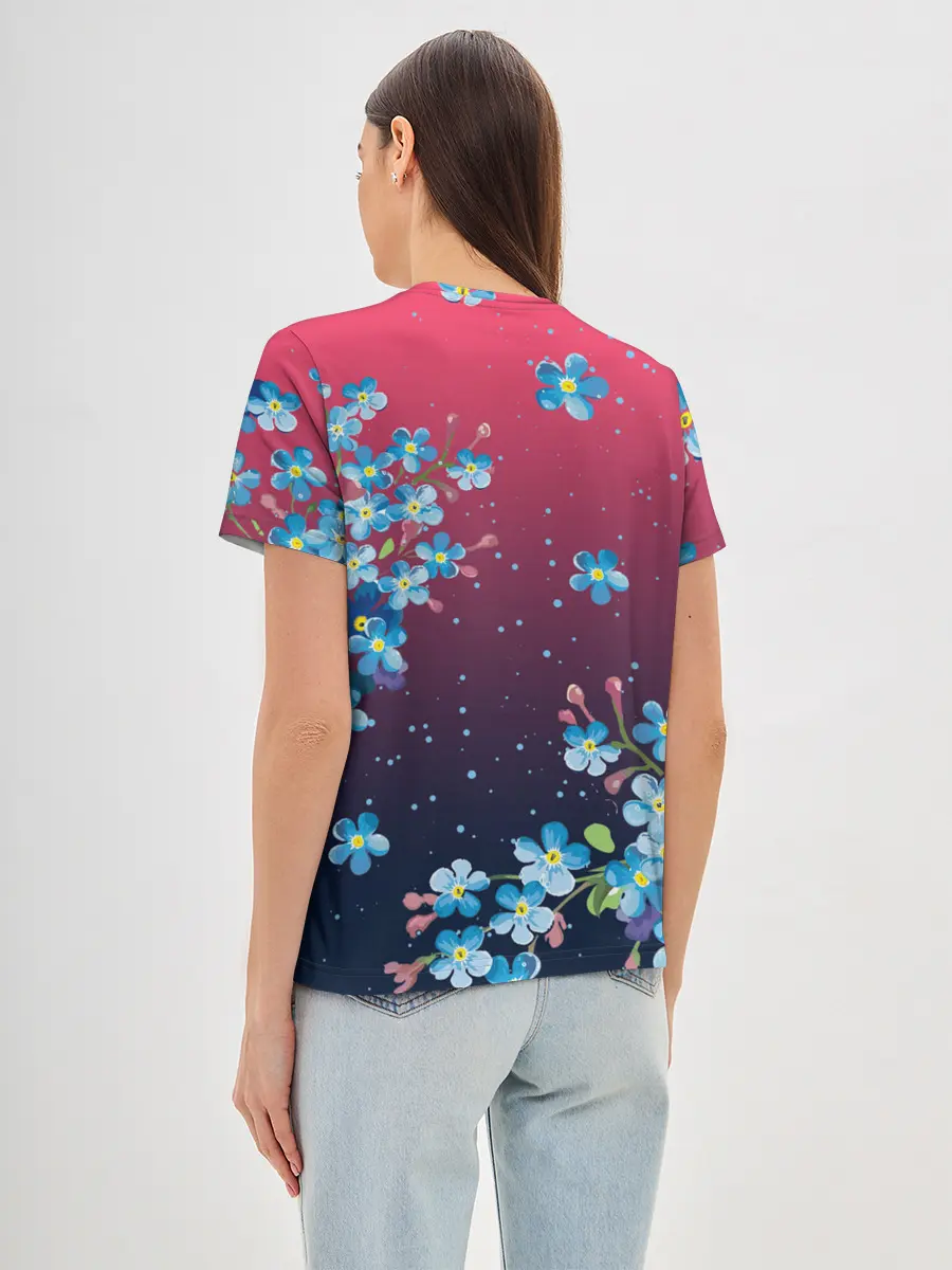 Женская базовая футболка / НЕЗАБУДКИ